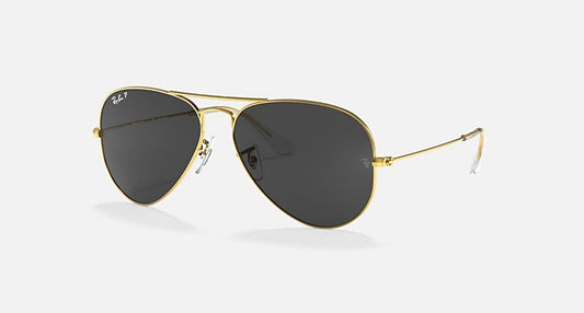 Ray-Ban Aviator Polarisé Noire RB-3025 001/58 58/21 135 3N TAILLE MOYENNE